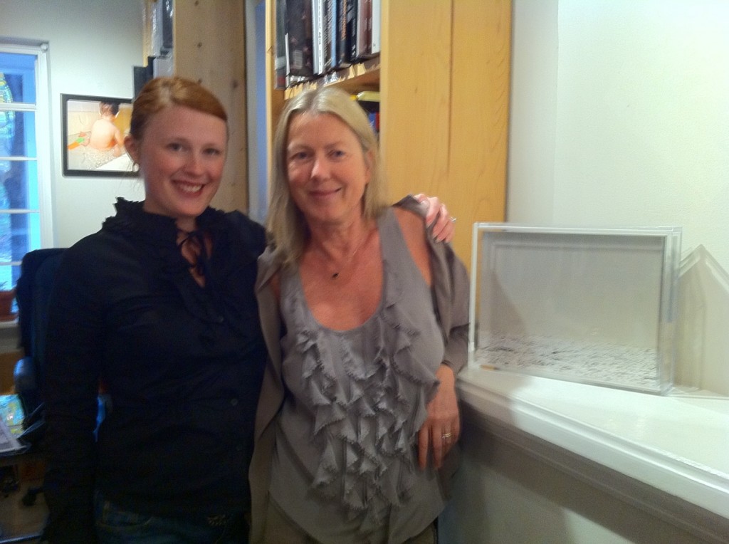 Melanie McWhorter with Renate Aller and limited edition of Oceanscapes